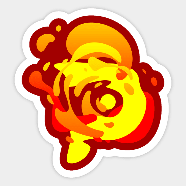 Lava Red Sticker by PURESPAM